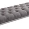 Armen Living Milo Bench in Brushed Stainless Steel finish with Gray Fabric LCMIBEGR - alternate 4